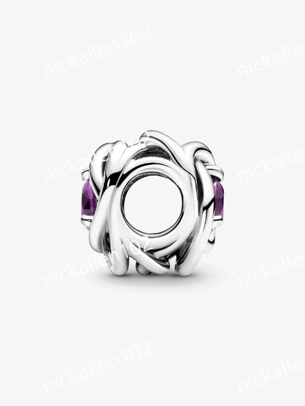 Pandora February Purple Eternity Circle Charm